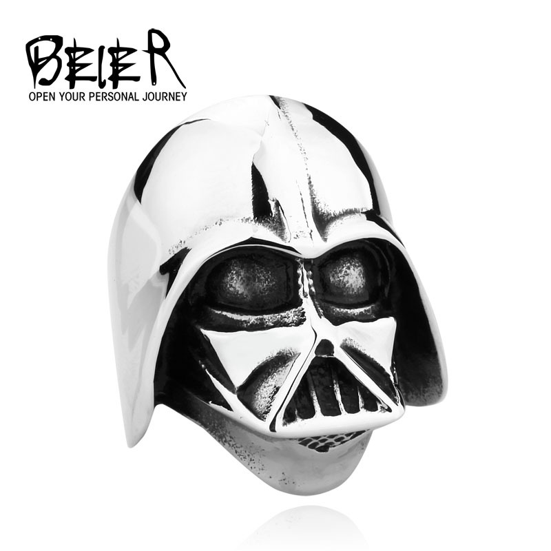 Star Wars Darth Vader mask shape ring Jewelry High Quality 316L STAINLESS Steel BR8235 US size