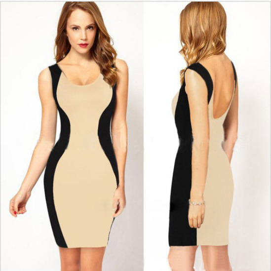 tight beige dress