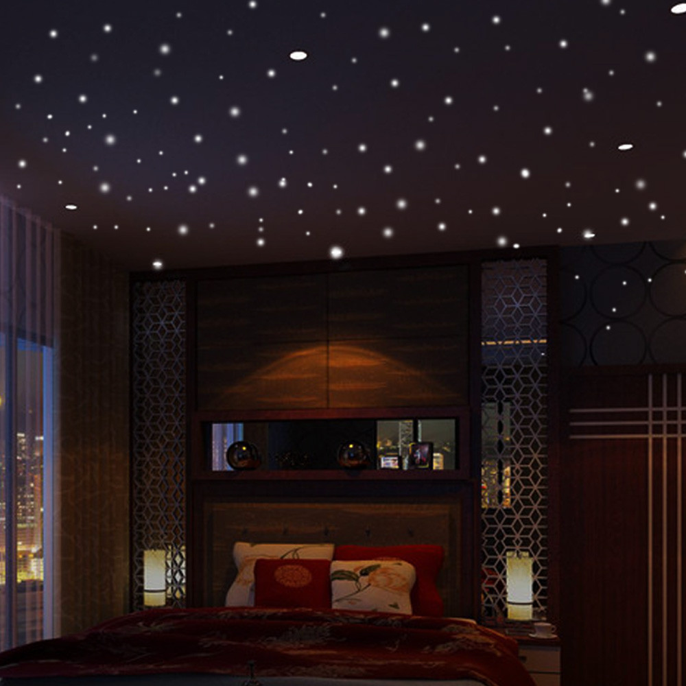 PVC 413PCS Dots Glow In The Dark Galaxy Set Wall Sticker Room Ceiling Decor