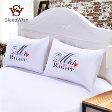 MR and MRS Pillowcases Funny Pillow Shams for Him or Her Christmas Romantic Anniversary Wedding Valentine’s Gift