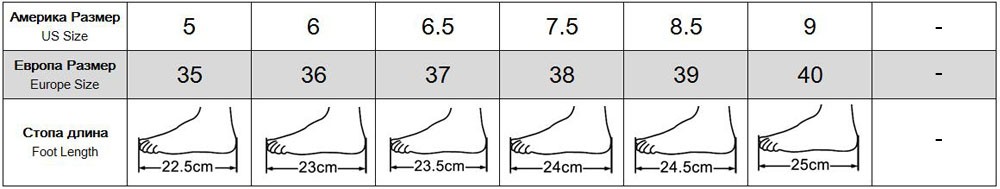 5(22.5cm)-9(25cm)