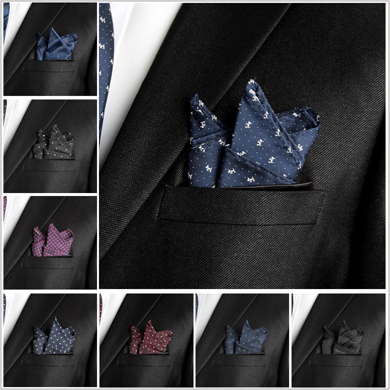 NEW men fashion stylefad brand silk men Navy blue dark red black dot floral strip checked