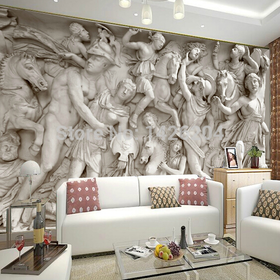 Great wall 3d wall wallpaper murals for living room, photo wall paper mural European ancient Rome relief