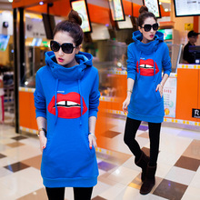Women s Autumn And Winter 2014 New Hoodies Jacket Baseball Women Cotton Pullovers Loose 5D65