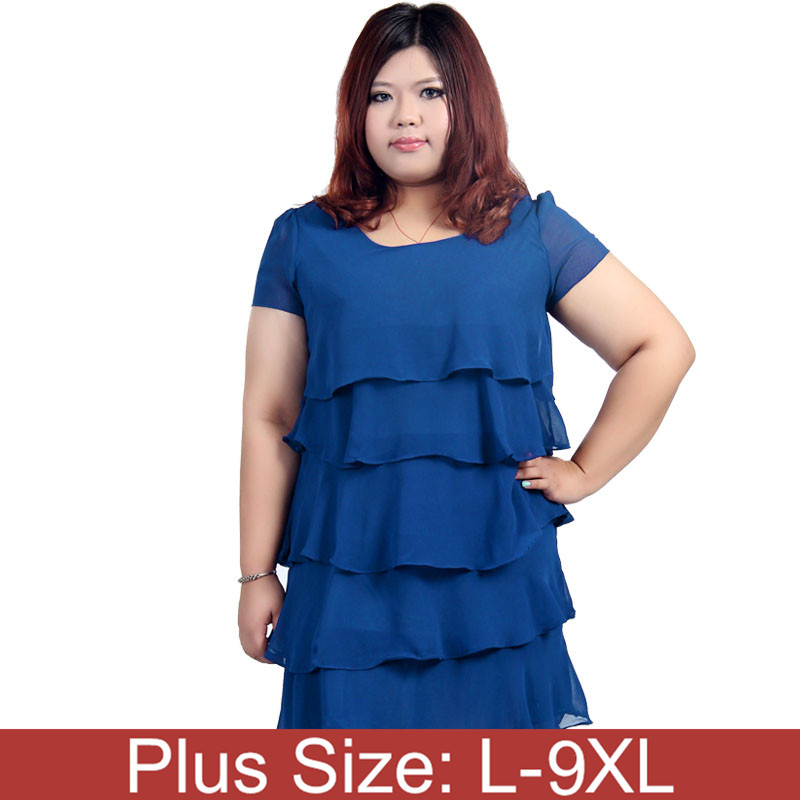 女性の プラス サイズ の服半袖ドレス女性の lipsy シフォン シャツ レイヤードドレス xxxl 4xl