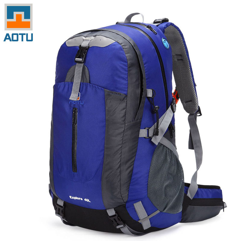 Auto .bags women bag sports bags outdoor mountaineering bag outdoor backpack hiking men travel 40L unisex polyester 5 colors