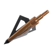12Pack 3 Fixed Blade Archery Broadheads 100 Grain Arrow Head Hunting Arrow Tips Golden for Compound