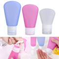 3pcs 37ml 60ml 89ml Empty Silicone travel tube Set Packing Press Bottle for Lotion Shampoo Bath