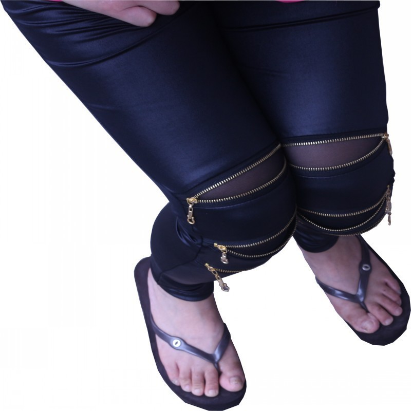 New-Fashion-spring-and-Summer-Style-Sexy-Women-Imitation-Leather-Stretch-Black-Jegging-3-zippers-Legging (2)