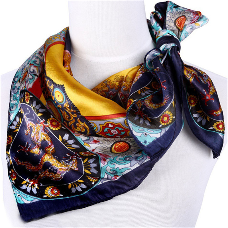Линг / новые 100% шелковые шарфы и платки, отпечатано китайский классический дизайнер картины, высокое качество квадратных саржевого шарф женщин fj31044