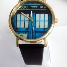 2 Colors Doctor Who tardis Wristwatch Necklace tardis Dr who Police Box in Space Antique Quartz
