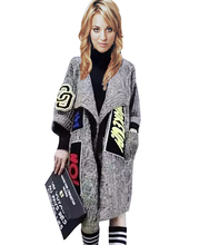 Women long Black cardigan Knit cardigan sweater coat 2016 Spring casual women’s Oversized sweater Shawl and ponchos