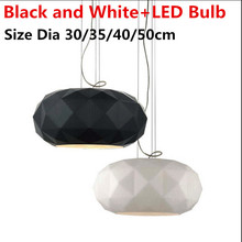 Modern Design Diamond Pendant Light Hanging Black Glass Suspension Lampshade For Dinning Room Bedroom LED E27 Bulb Lamp Fixtures