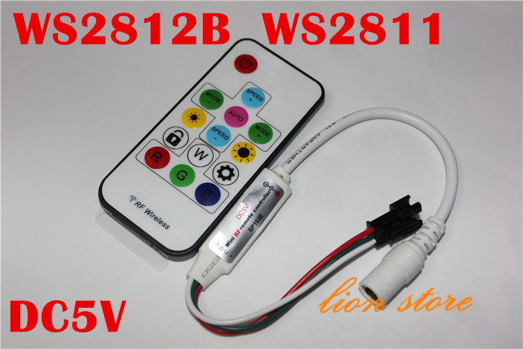 New 14key Mini-RF controller for LED Strip WS2811 WS2812 WS2812B Controller 5V