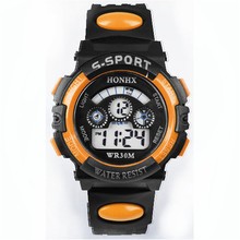 Durable 1PC Summer Style Children Boy Waterproof Sports LED Digital Watch Wholesale Fast Shipping