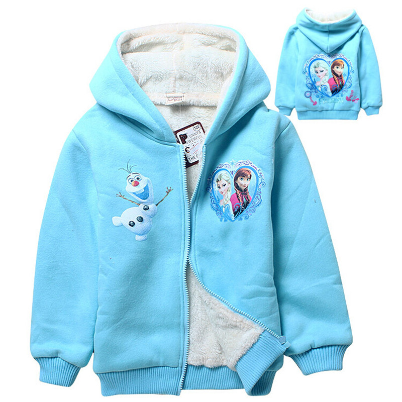 Kids Girl's Coat Children Winter Warm Hooded Thick Outerwear Baby Clothing Princess Anna Elsa Snow Queen Jacket Manteau Enfant