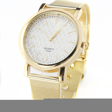 Splendid New Gold Classic Womens Quartz Stainless Steel Wrist Watch Lady Woman style Watches