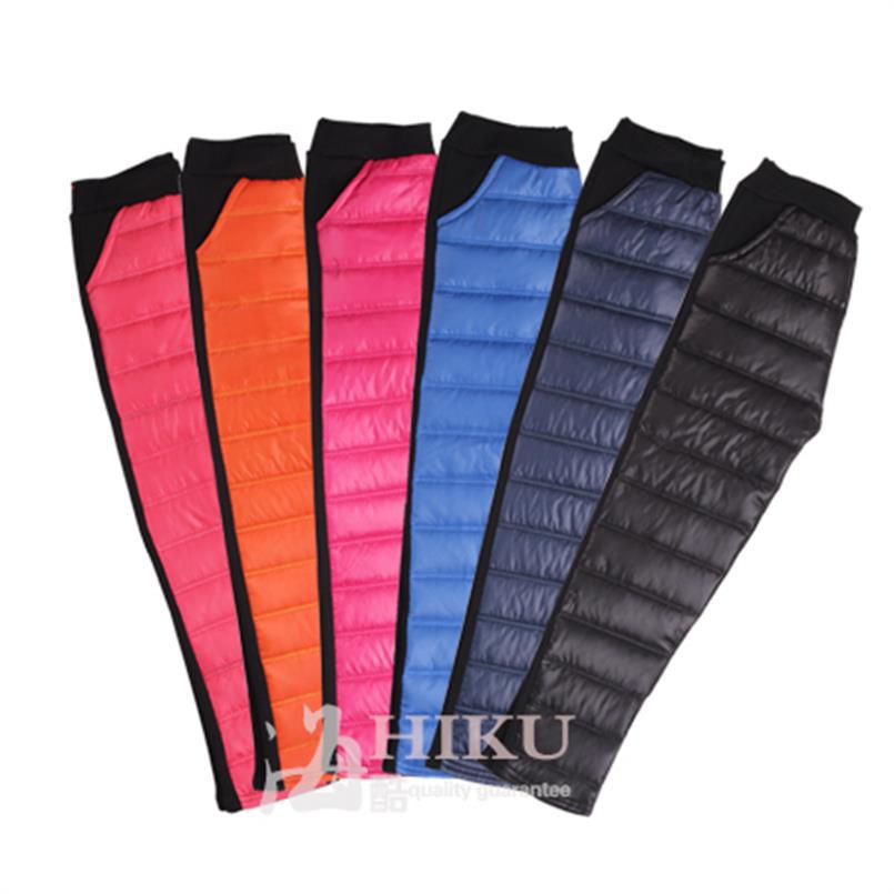New Hot Autumn Winter cold windproof children warm plus velvet pants girls cotton down trousers fashion
