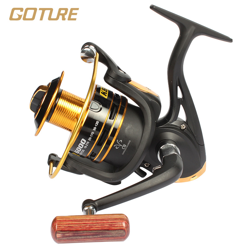 Goture 12BB 5.1:1 Nice Spinning Fishing Reel KB 1000 - 6000 series Metal Spool Left Right Interchageable Carp Fishing Tackle