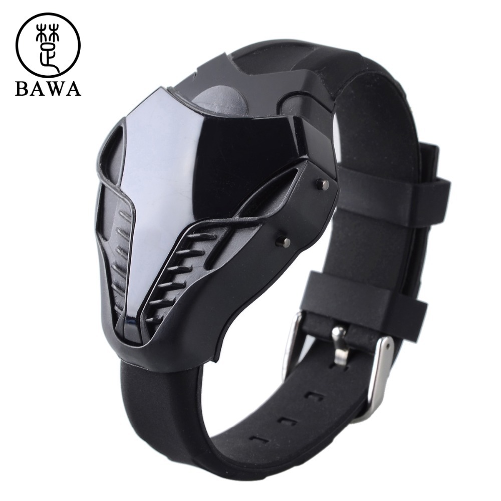 Dial Silicone Black Cool Cobra LED Sports Watch Hot Sale Men s xfcs Quality Black sport
