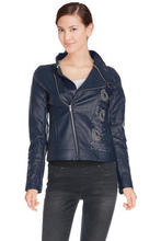 Women Embroidery PU Coat