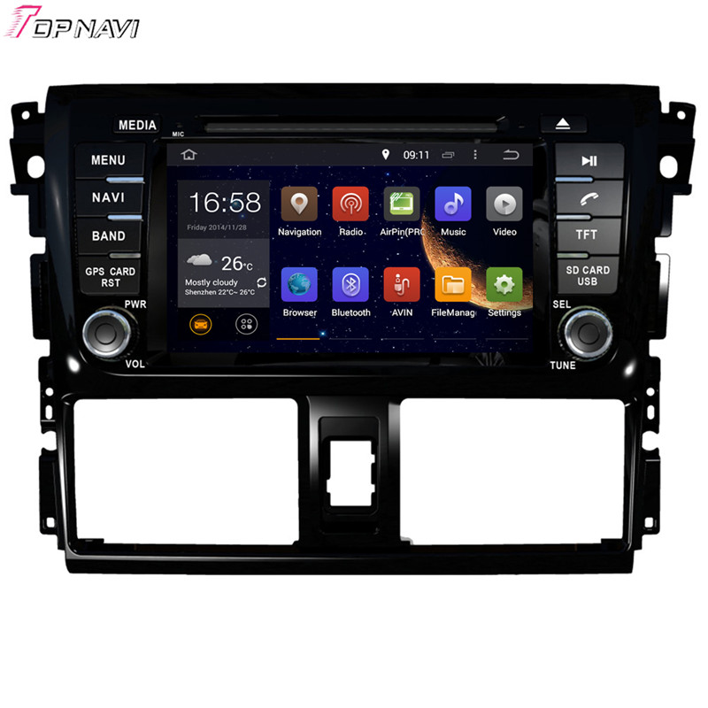 7 Quad Core Android 5 1 font b Car b font GPS For TOYOTA VIOS YARIS