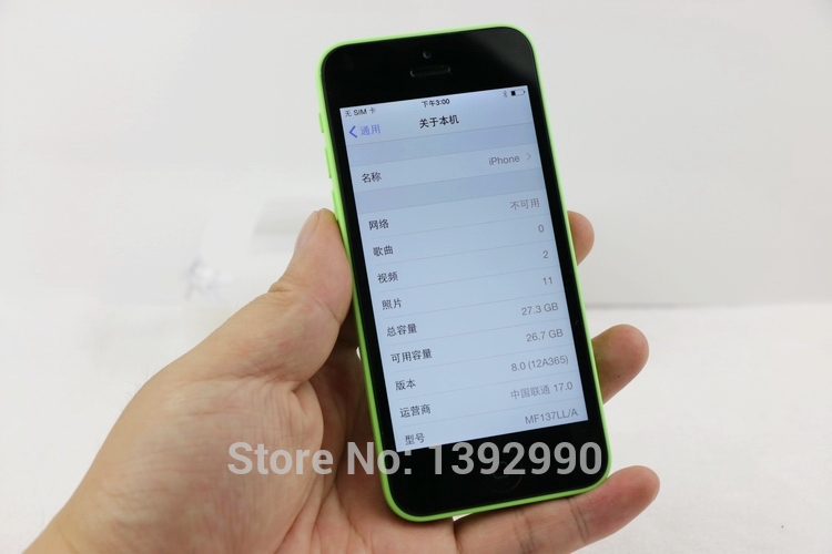 Original Brand factory Unlocked Apple iPhone 5C Mobile Phone 16GB 32GB dual core WCDMA WiFi 8MP