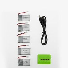 3.7V 650mAh battery 5 in 1 Charger USB Interface SYMA X5C-1 X5C X5 X5SC X5SW X6SW JJRC H9D H5C RC Drone 5pcs