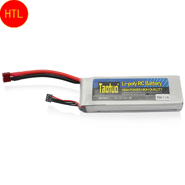 TAOTUO Lithium Li-polymer Lipo Battery 11.1V  5200Mah 3S 25C T Plug For RC Helicopter Quadcopter Car Airplane Drone Bateria Lipo