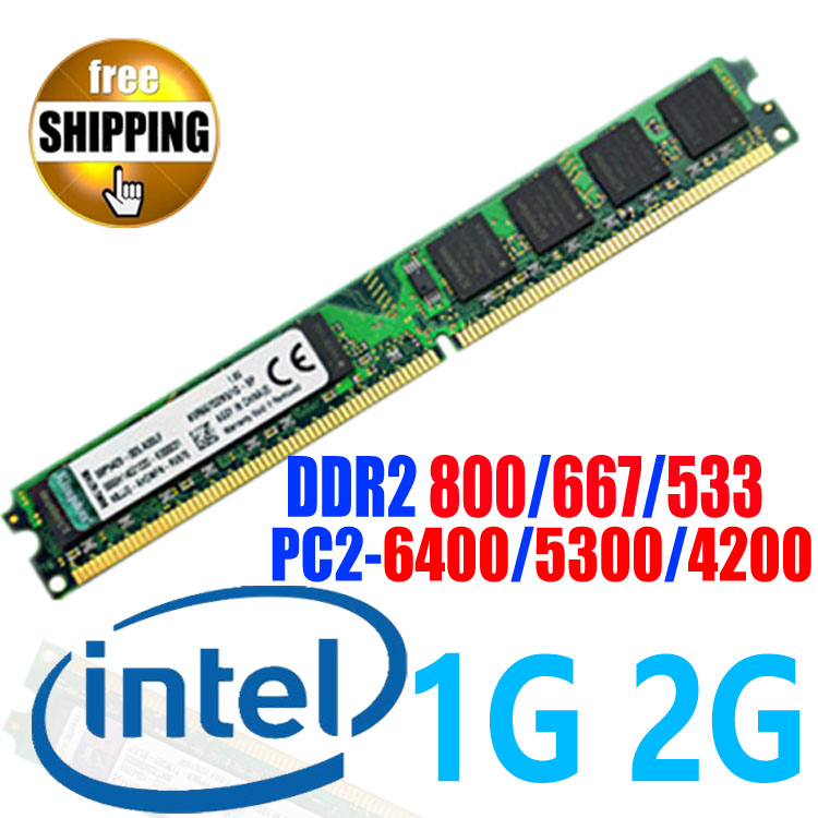 Brand New DDR2 DDR 2 800 / PC2 6400 800MHz / 1GB 2GB For Desktop PC DIMM Memory RAM / Dual Channel / Compatible with 667 533 MHz