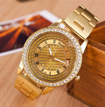 Relojes mujer relojes de marca mujer femme montre oro acero lleno Rhinestone vestido reloj de cuarzo alta calidad relogio feminino