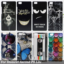 Case For Huawei Ascend P8 Lite Colorful Printing Drawing Plastic Hard Phone Cover for Huawei P8