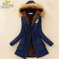 Autumn Warm Winter Jacket Women Fashion Women s Fur Collar Coats Jackets for Lady Long Slim