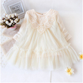 Retail New 2017 brand newborn baby girls dress full of lace baby party dress infant babywear
