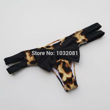 New Summer Style sexy swimwear women bikini bottom with big bow trikini brazilian tanga panty underwear biquini swimsuit V32A