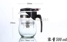 Free shipping  Genuine glass teapot, tea kettle, 500ML, detachable tea,Press this button to filter the tea set +2 glass cup ~