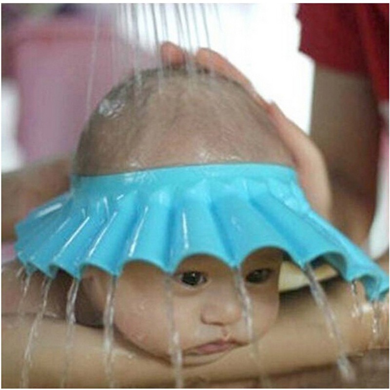 10pcs Worldwide Sale Adjustable Bath Protection Bebe Soft Eva Color Baby Shampoo Cap Kids Shower Cap Baby Care Wash Hair Shield