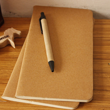 cowhide paper notebook blank notepad book vintage soft copybook daily memos Kraft cover journal notebooks free shipping 1426