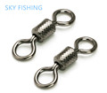 100pcs lot fishing swivels Ball Bearing swivel with safety snap solid rings rolling swivel for carp