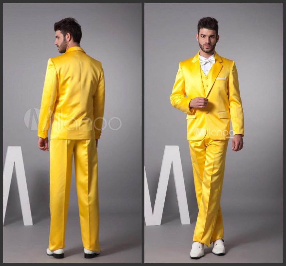 New Arrival New Style Groom Tuxedos Suit orange Lapel two button Wedding Suit Bridegroom Suits Custom Made (Jacket+Pants+vest)