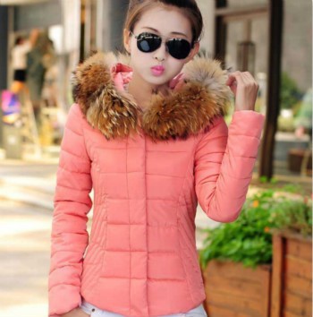 Pink-Coat-Jacket-Women-Cotton-Down-Luxury-Large-Fur-Collar-With-Hood-Coat-Female-Short-Thick-Outerwear