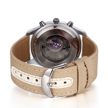 New Arrival EYKI Brand Automatic Mechanical Watches Men Luxury Brand Sport Watch Fabric Band Years Month