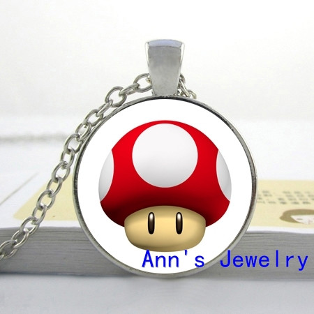 Handmade necklace with Nintendo\'s Super Mario Popular Game Mario pendant necklace jewelry gift for children kids gift