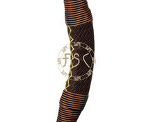 Handmade wood and glass fiber laminated 50lbs recurve bow Snakeskin and leather facade fiberglass archery hunting
