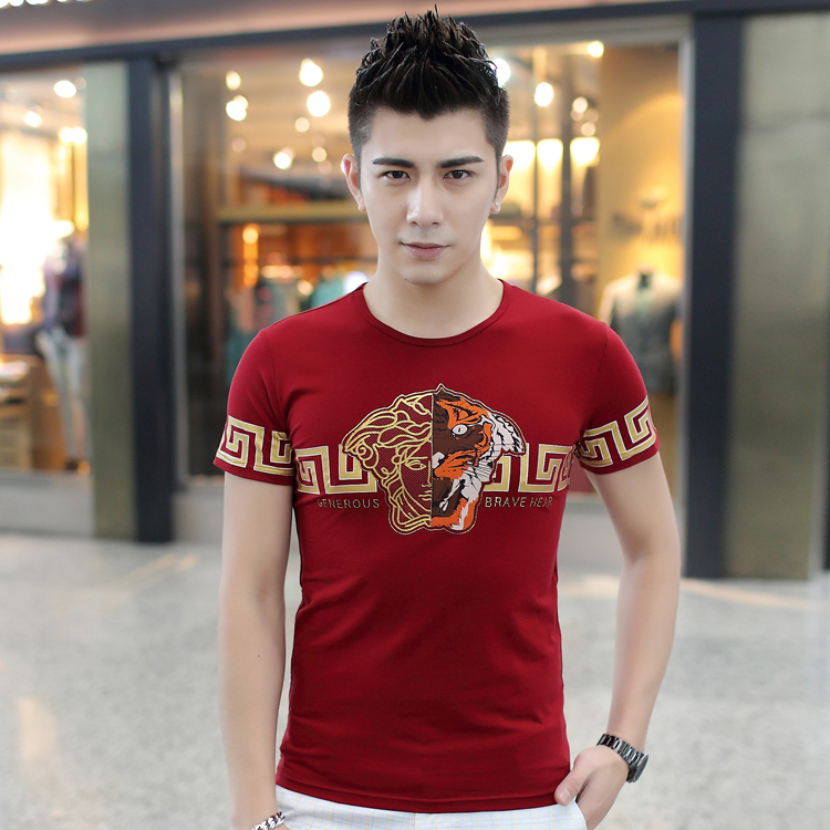 2015 Summer Trending Style Men Short Sleeve Animal...