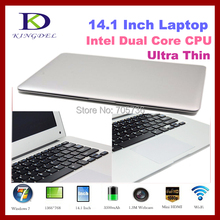 New ultrabook Notebook Computer Intel Atom D2500 Dual Core 14.1 inch  Laptop 1.86Ghz,1GB RAM&250GB HDD,support Windows 7,Webcam