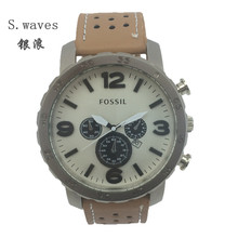 New s.waves Wristwatch Quartz Watch Date DZ Men Leather fossiler Casual Fashion Army table Stainless Masculino Relogio Reloj