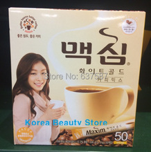 100 Original Korean Instant Coffee Mix Maxim White Gold 50 sticks