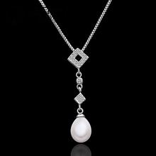 N005 Hot Sale Women Necklace Wholesale 18K Gold Plated Austrian Crystal Long Necklace Pearl Jewlery Vintage