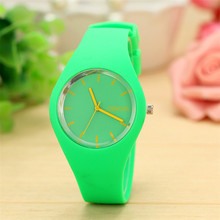 Superior Fashion Womens Leisure Sports Candy colored Jelly Watch Silicone Strap July4